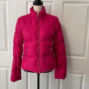 NWOT Tommy Hilfiger Fuchsia Pink Puffer Jacket, Medium